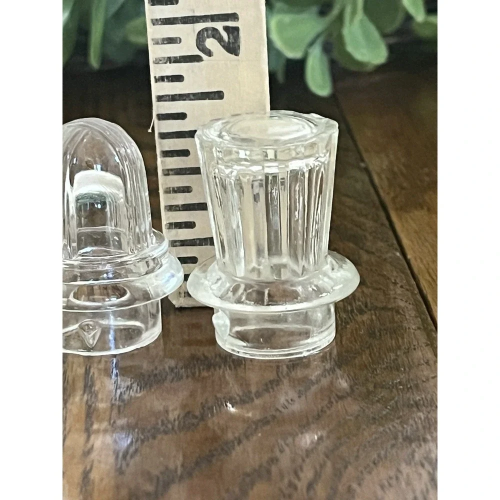 Vintage Percolator Coffee Pot Glass Replacement Tops Set of Two